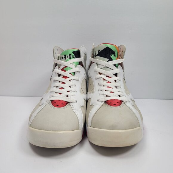 Air Jordan 7 Hare 2015 Men's White Red Sneakers 304775-125 US Size 9.5 - Picture 3 of 8